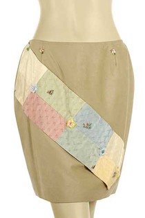 Patchwork Silk Band Skirt