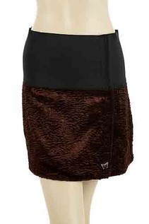Lamb's wool brown / black skirt