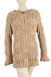 Free-size long knitted sweater