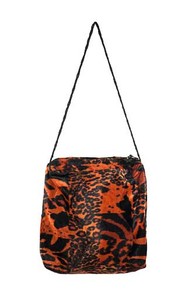Bag - Burnt orange/black animal print