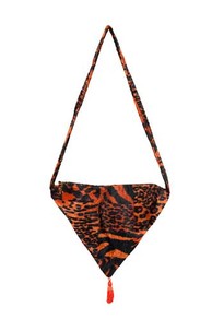Bag - Burnt orange/black triangular shaped
