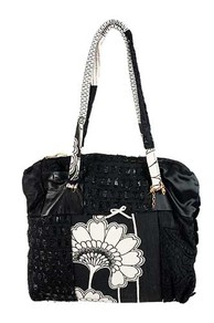 Bag - Retro - Black/cream floral patchwork