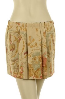Skirt rustic classic-printed linen