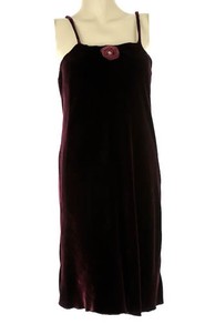 Dress Claret Red Silk / Velvet