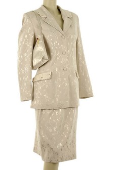 Two piece suit/Jacket & Skirt Oyster